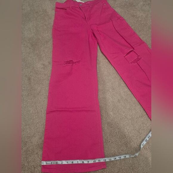 NWT | New York & Company | Vibrant PINK Jeans | 16Tall | Ultra HighWaist - Picture 7 of 12